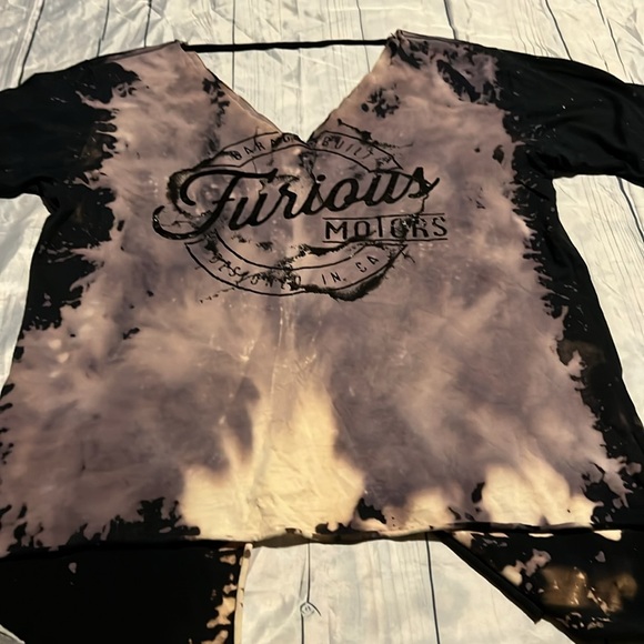 Affliction Women's T-Shirt WILD MOTORS Tee Biker size XL - Picture 4 of 9